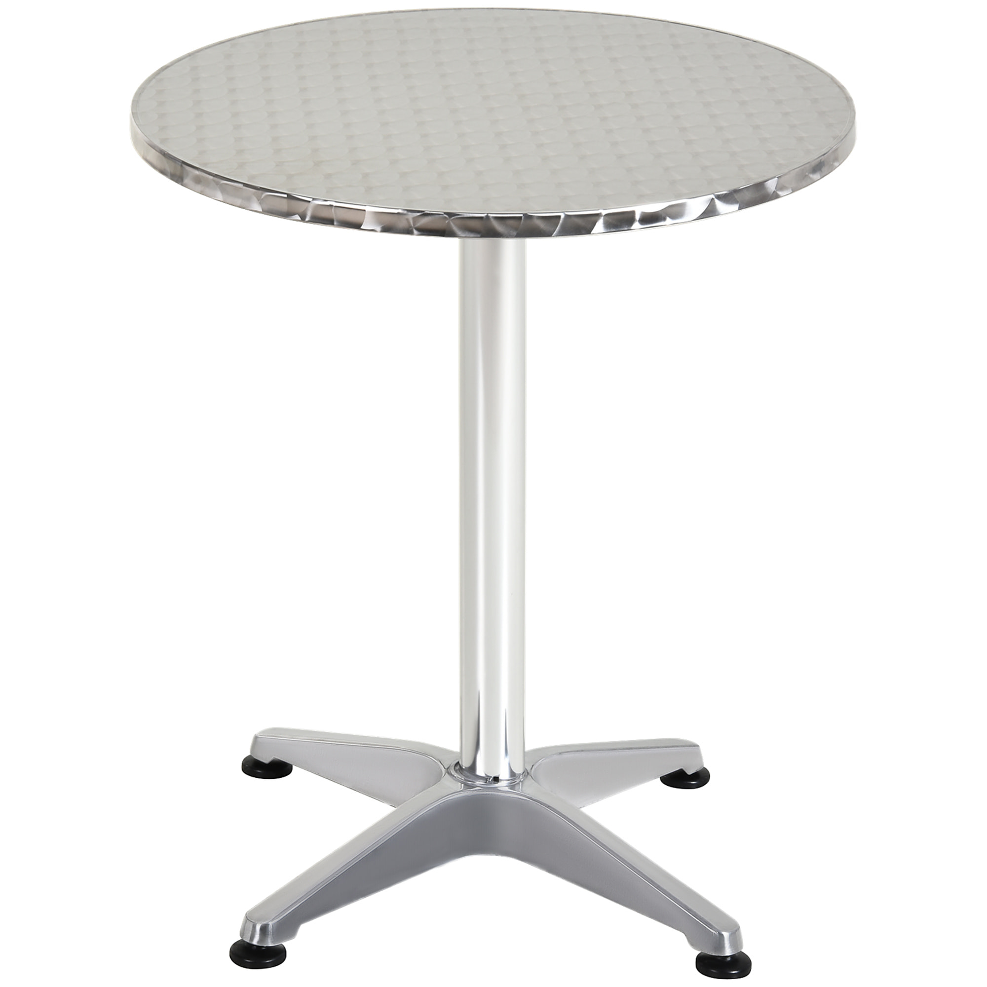 Table de bar bistro dia. 60 cm hauteur réglable aluminium acier inoxydable