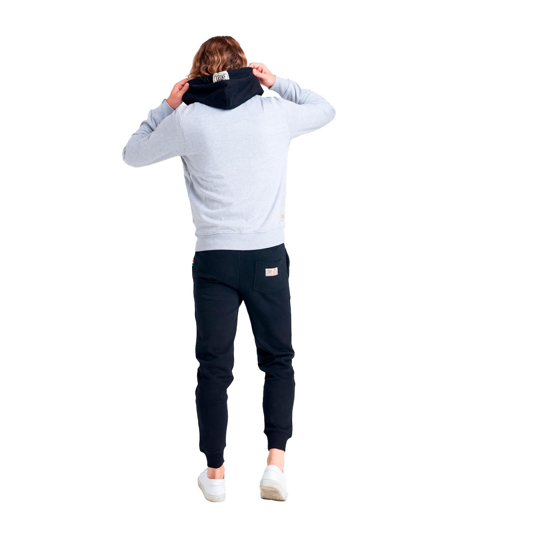 Chándal de invierno cepillado para hombre Leone Basic Vintage con capucha y cremallera