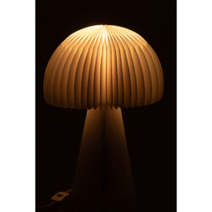 J-Line abat-jour Champignon Pliable - papier - blanc cassé