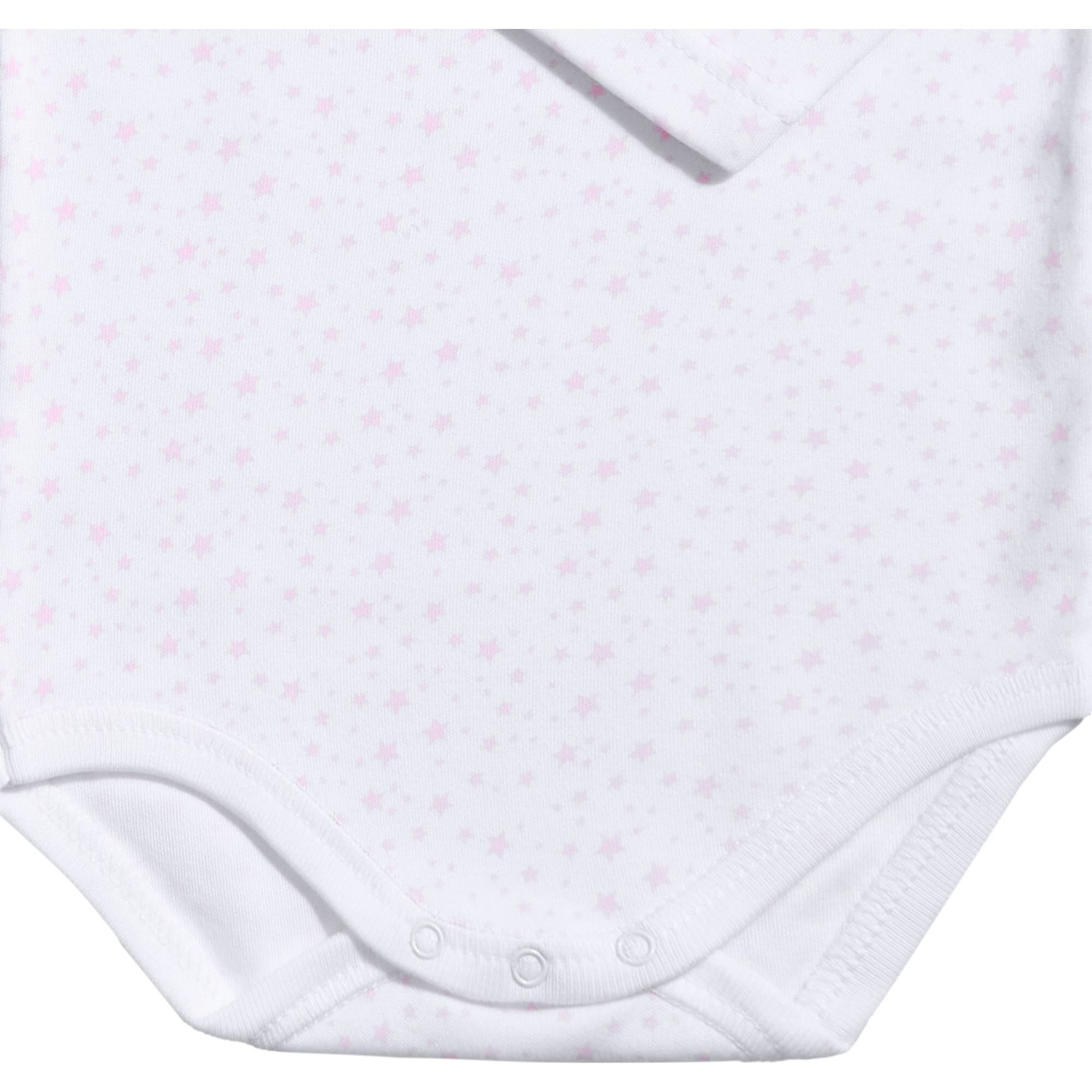 Body bebé manga larga cuello estrellitas