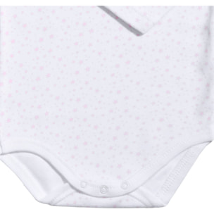 Body bebé manga larga cuello estrellitas