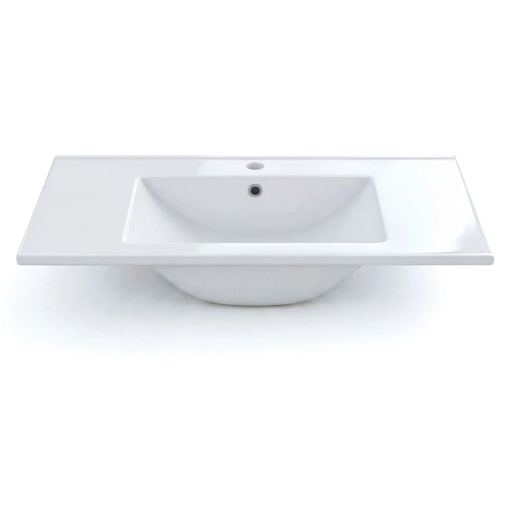 Lavabo cerámico rectangular en blanco 81,5x46 cm Volga Blanco