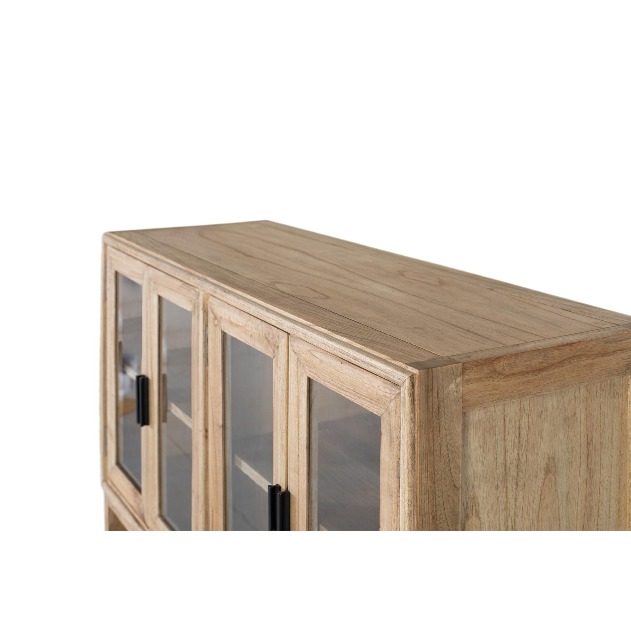 Vitrina de Madera de Mindi 120 Cm Estilo Contemporáneo - Escandinavo