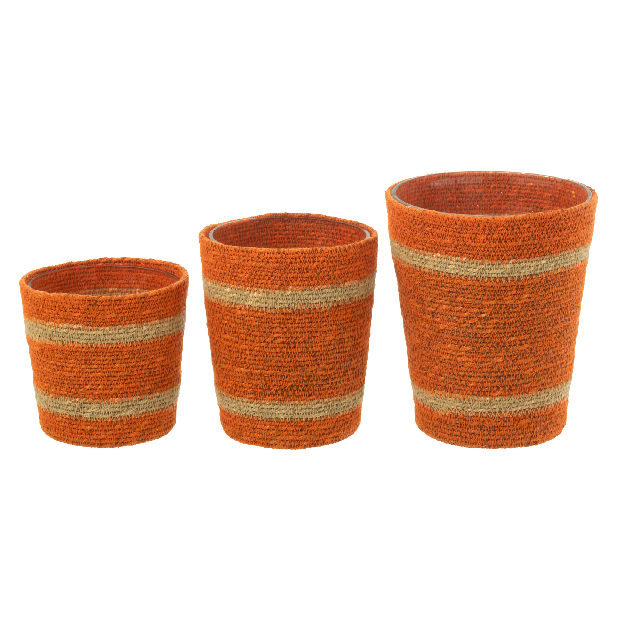 J-Line bougie parfumée Panier - Vanilla Escape - orange - large - 75H