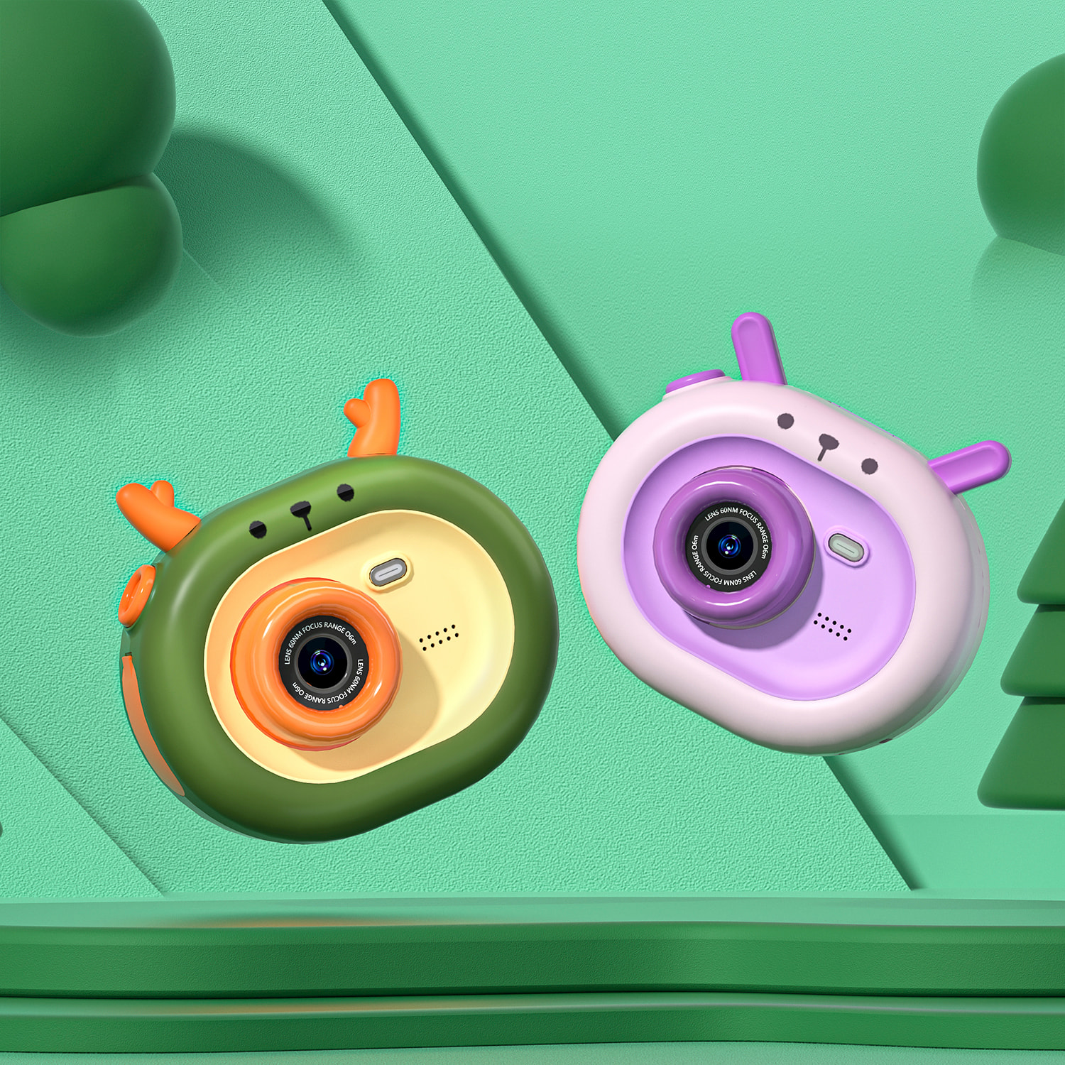 Foto digitale da 40mpx e videocamera FHD per bambini. Schermo pieghevole da 2 pollici. Include treppiede con funzione di presa.