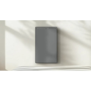 Radiateur Électrique Vertical LCD Céramique Gris Anthracite 1500W