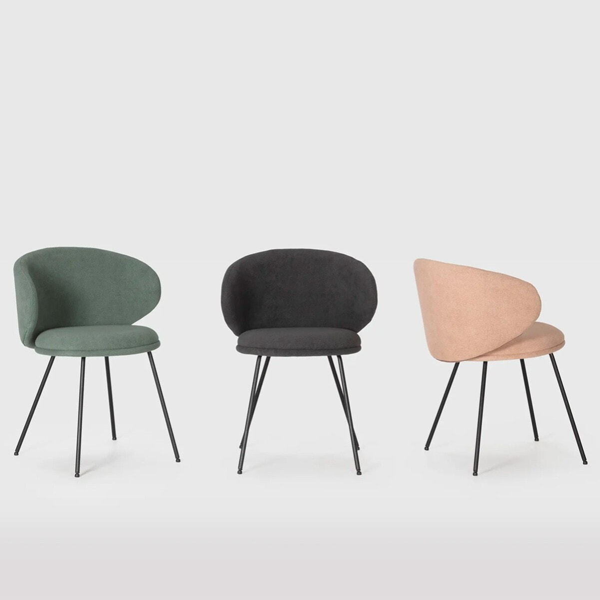 Lot de 2 chaises en tissu - COCOON