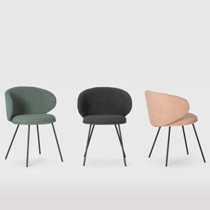 Lot de 2 chaises en tissu - COCOON