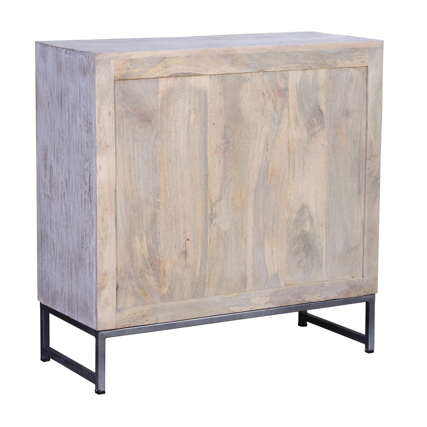 Cómoda de Madera de Mango 80 Cm Estilo Étnico Boho Tallado