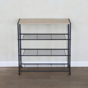 PALMA Meuble à chaussures 63x30cm chêne