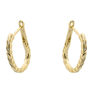 Pendientes Kruulnaz acabado oro amarillo 18k
