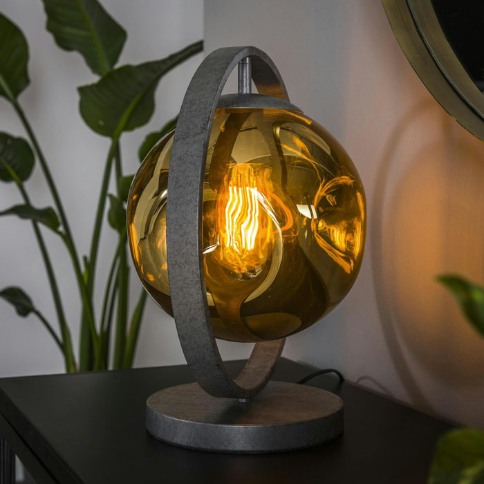 Lampe de table en verre déformé NIAGARA
