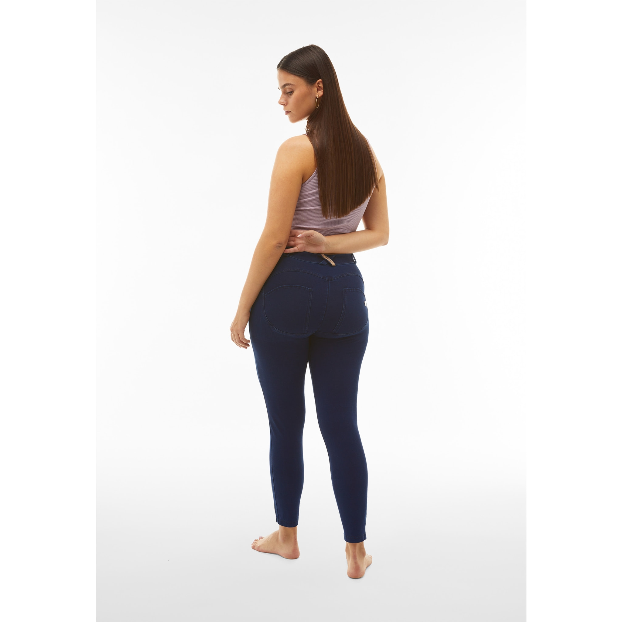 Jeggings push up WR.UP® vita alta 7/8 con zip sul fondo