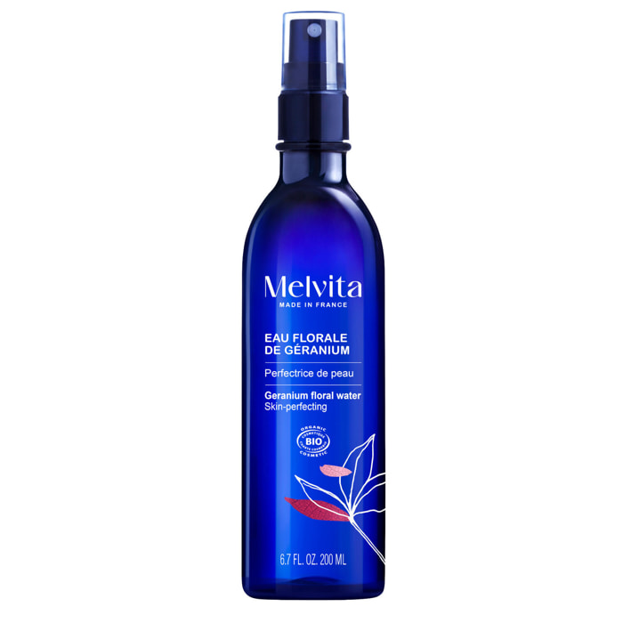 Eau Florale de Géranium Bio - Affine le Grain de Peau 200 ml