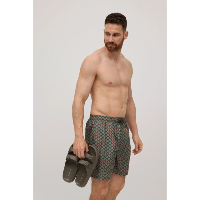 Costume lungo leggero con stampa geometrica