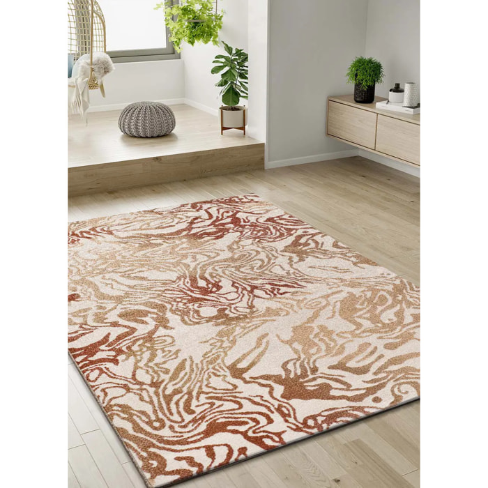 ASTRA Alfombra abstracta de pelo corto caldera, varias medidas disponibles.