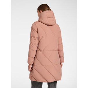 Elena Mirò - Piumino lungo in nylon trapuntato - Rosa