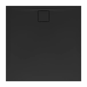 Vision Receveur de douche 90x90cm + Siphon Eslim90. Marbre coulé, noir (SATSVVI90QC-S)