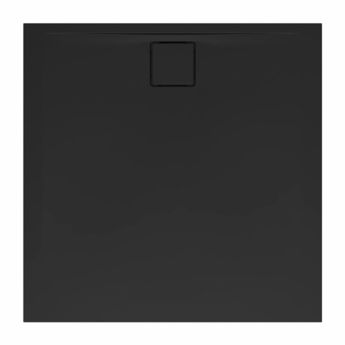 Vision Receveur de douche 90x90cm + Siphon Eslim90. Marbre coulé, noir (SATSVVI90QC-S)