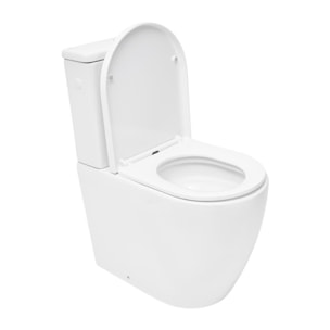 Fusion WC à poser complet sans bride en céramique avec abattant SoftClose, rinçage Vortex, blanc (SATFUS031RTORVP)