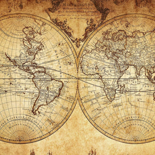 Tableau mappemonde ancienne Tableau alu Dibond