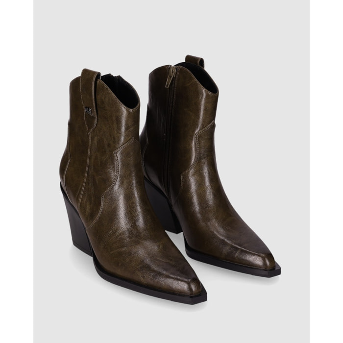 Botines - Kaki - Tacón: 7 cm