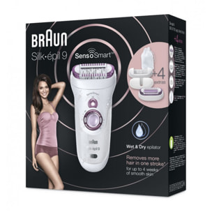 Braun Silk-épil 9 9/700 SensoSmart Depiladora Eléctrica Wet & Dry