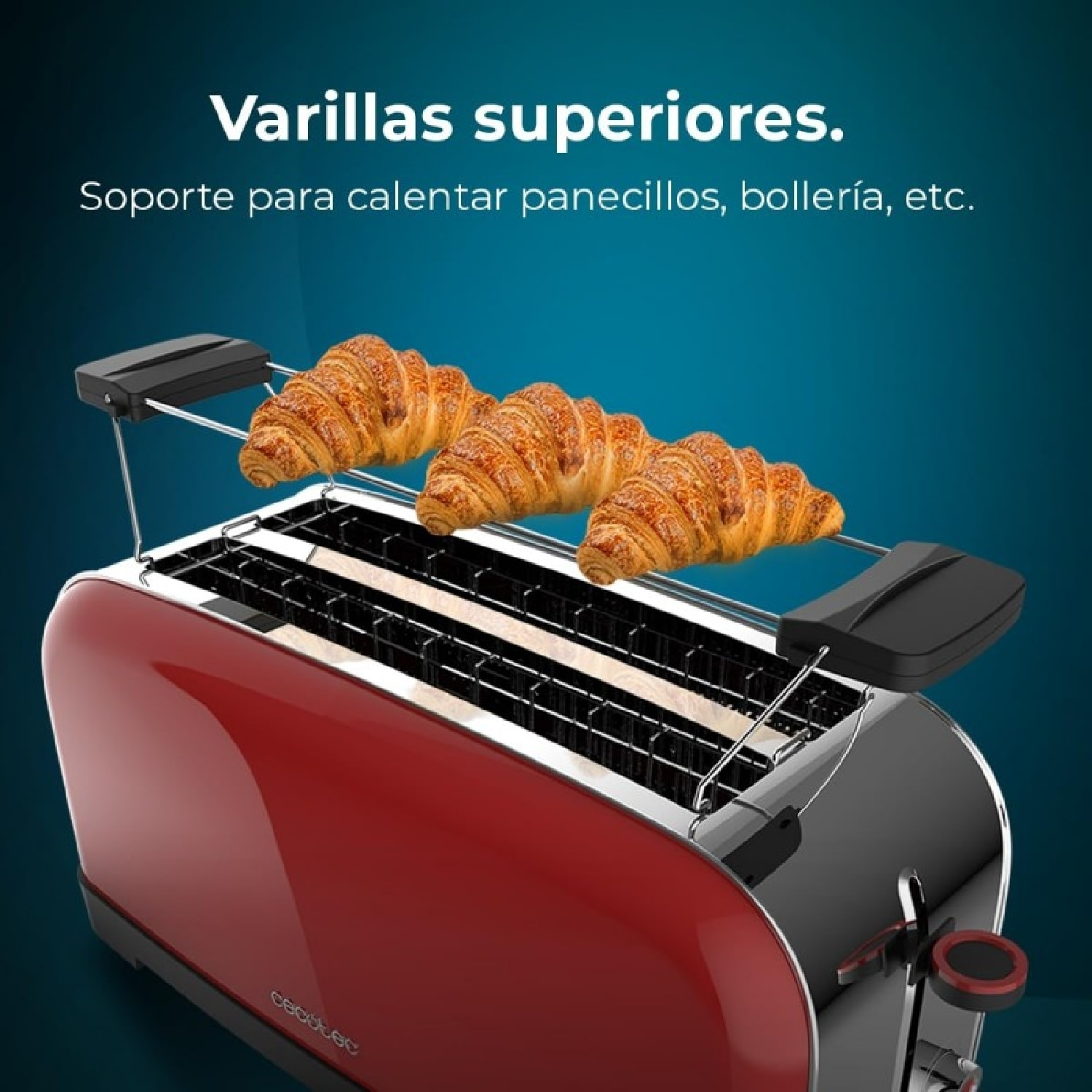 Cecotec Grille-pain vertical Toastin' time 1500 Red