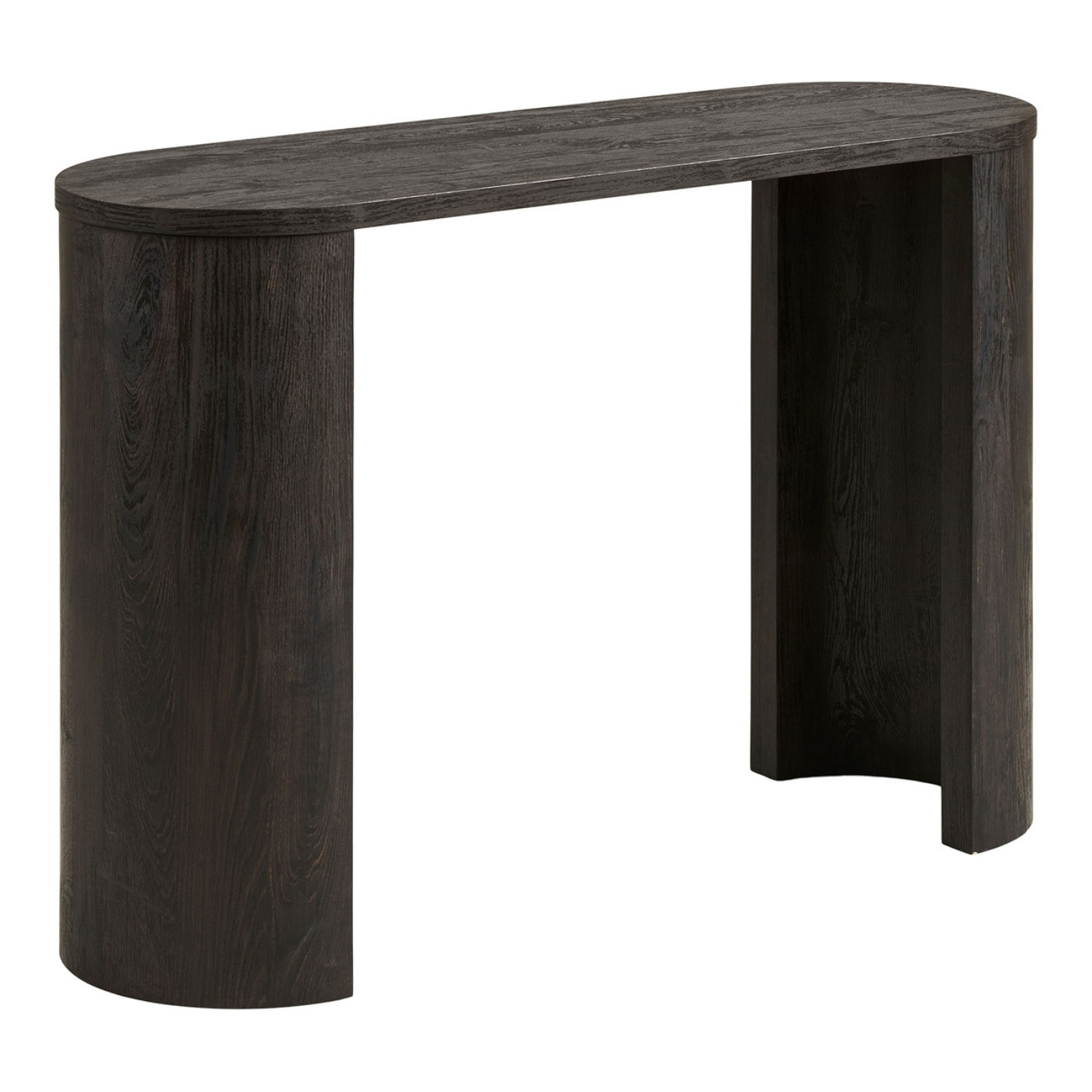 Consolle Bibione in MDF marrone scuro con gambe in legno 114x38x75 cm