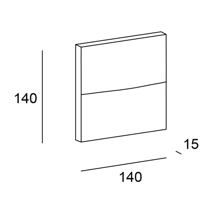 Forlight Hide - Aplique de Pared LED Cuadrado para Señalización de Caminos y Rodapiés con Luz Neutra 4000K Color Gris Urbano