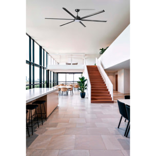 ROTTERDAM 25 XXL LED Ventilateur de plafond noire