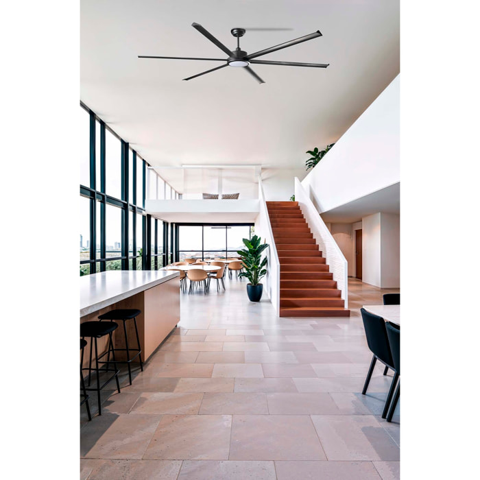 ROTTERDAM 25 XXL LED Ventilateur de plafond noire