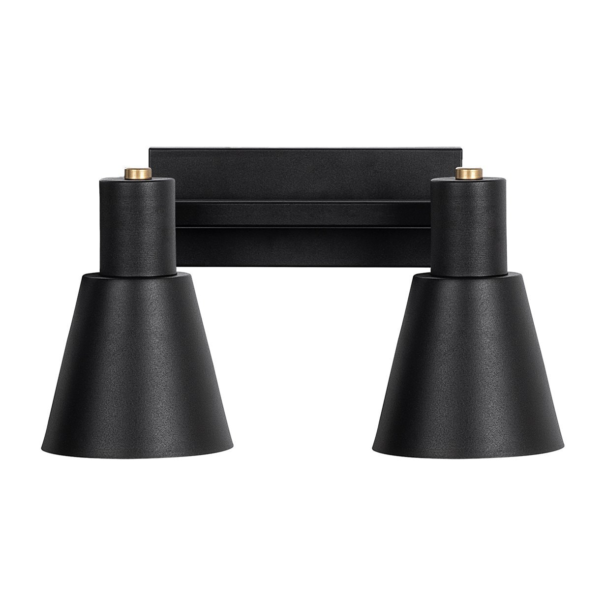 Aplique de pared, metal , negro, 38x21x21, casquillo 2 x E27 Max 40 W