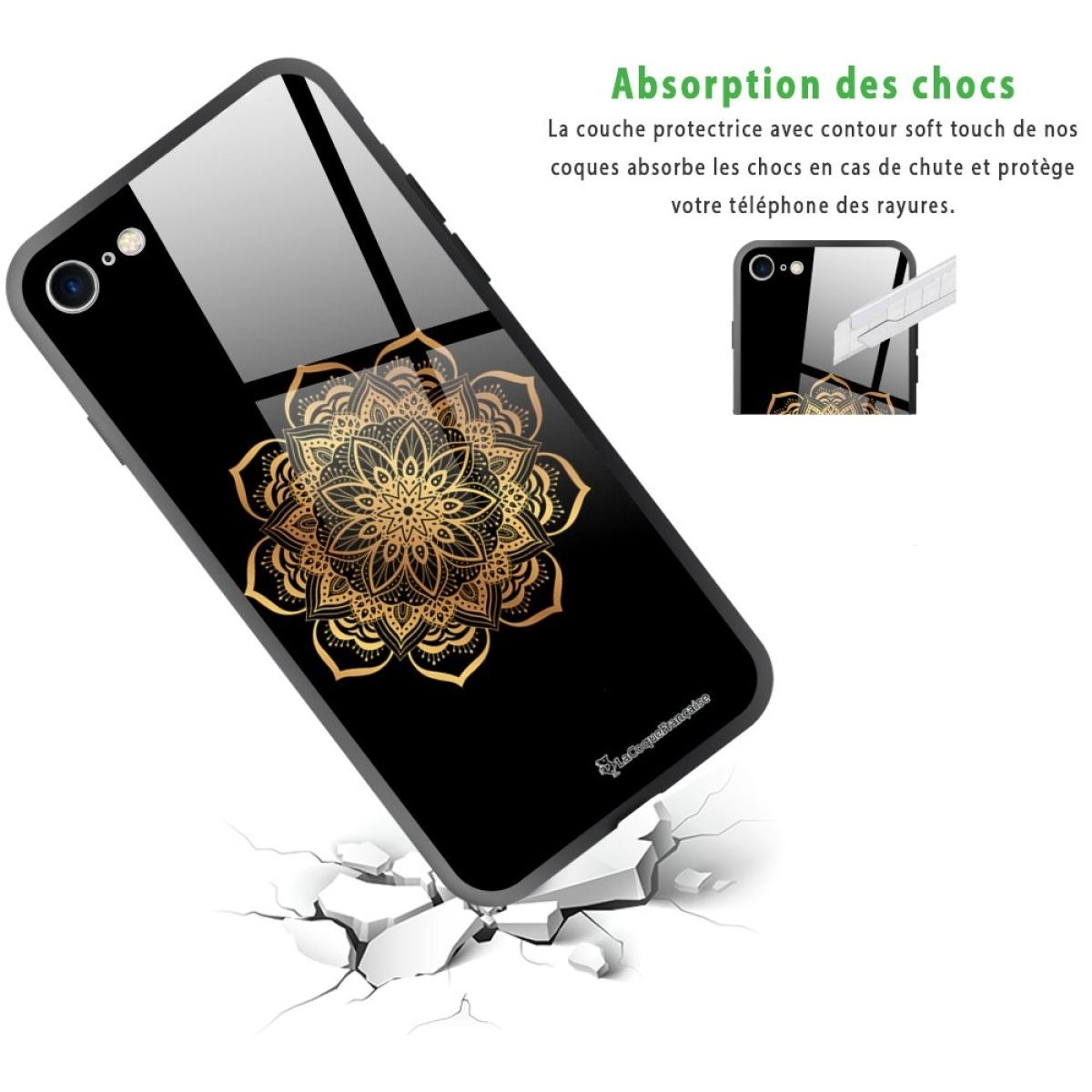 Coque iPhone 7/8/ iPhone SE 2020/ 2022 Coque Soft Touch Glossy Mandala Or Design La Coque Francaise