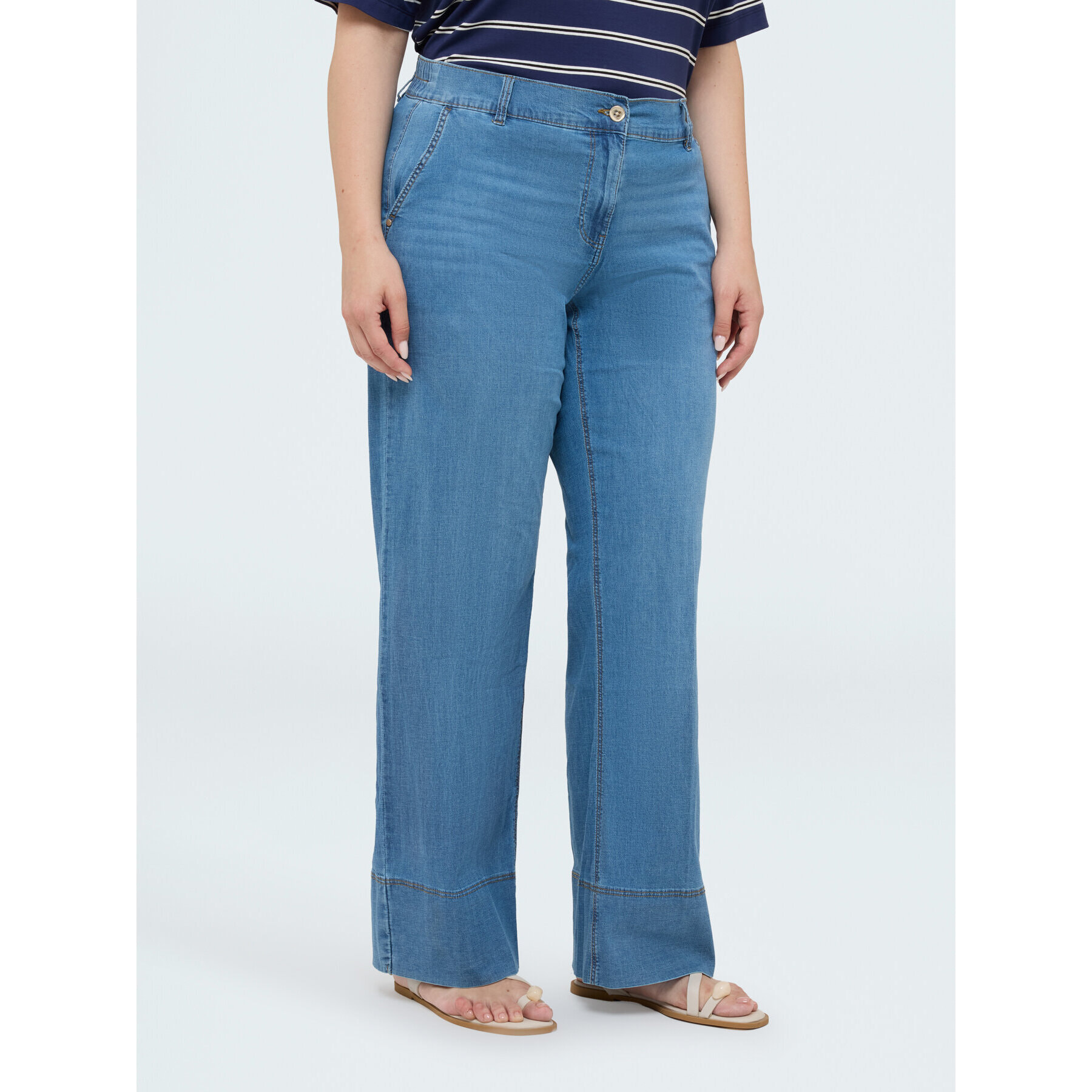Fiorella Rubino - Jeans wide leg de tencel - Light - blue