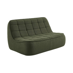 Canapé compressé modulable bouclette texturée 3 places avec repose pied BONI