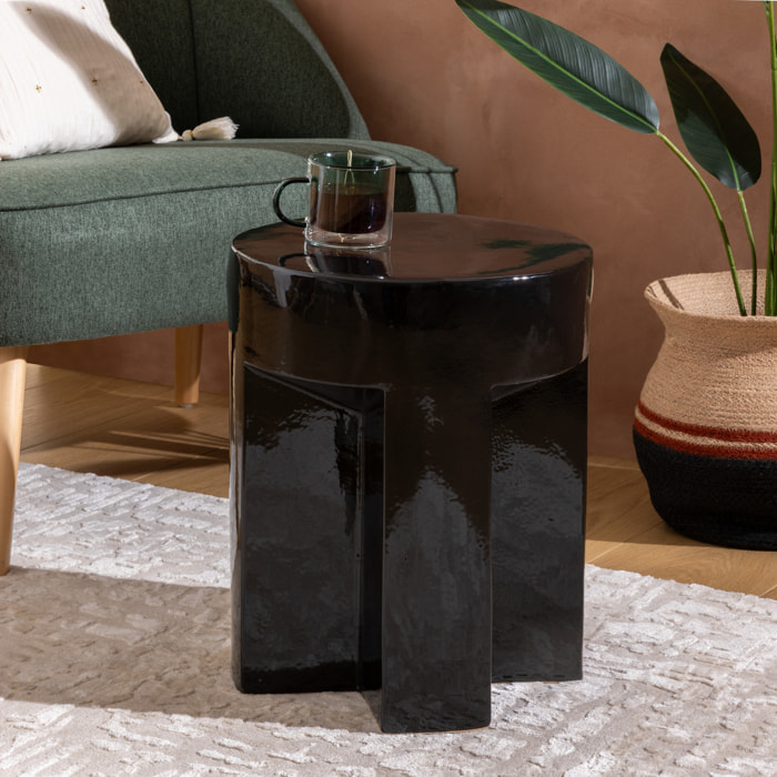 Table d’appoint "Kriz" noir 41x34x34cm