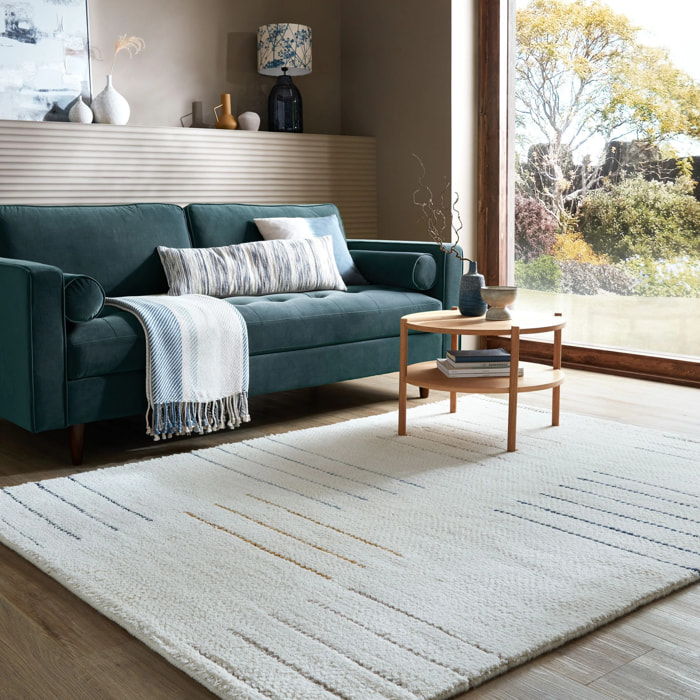 Tapis en laine bleu DOTTIE GEOMETRIC Bleu