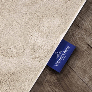Tapis salon faux uni poils ras, tissé polyester confortable, anano