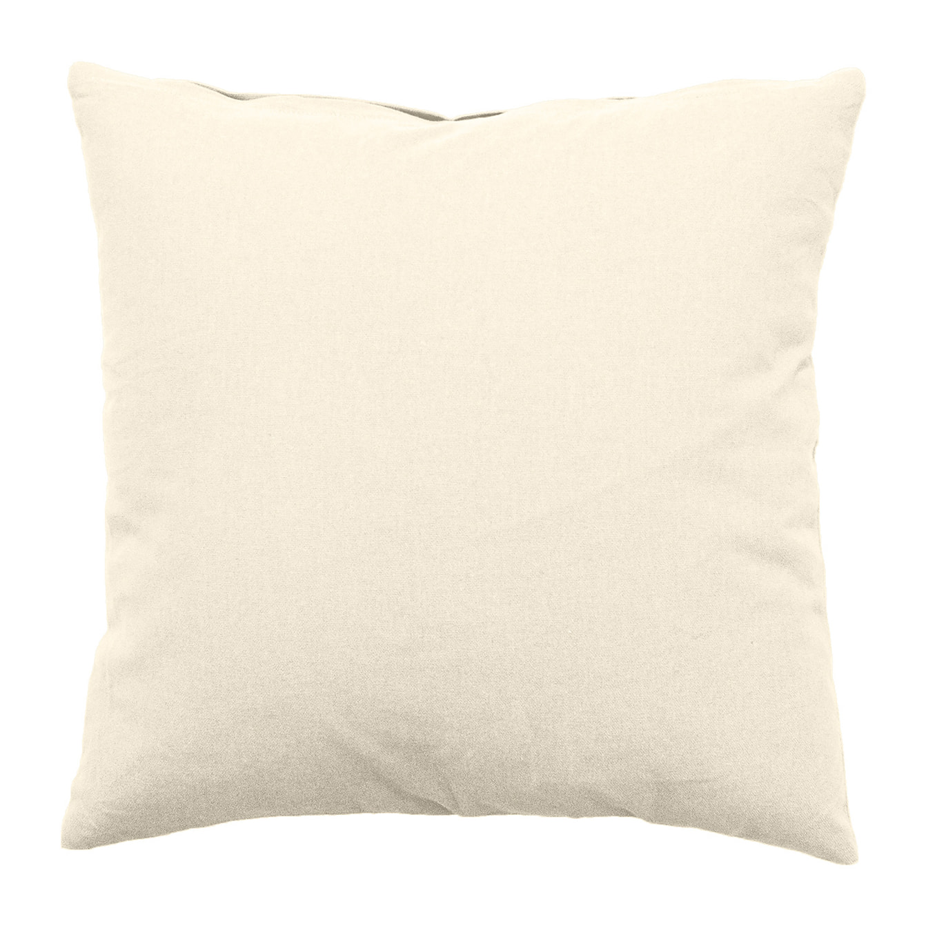 Coussin déhoussable uni en coton - Ecru