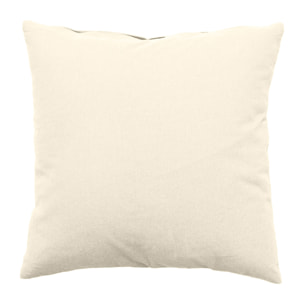 Coussin déhoussable uni en coton - Ecru
