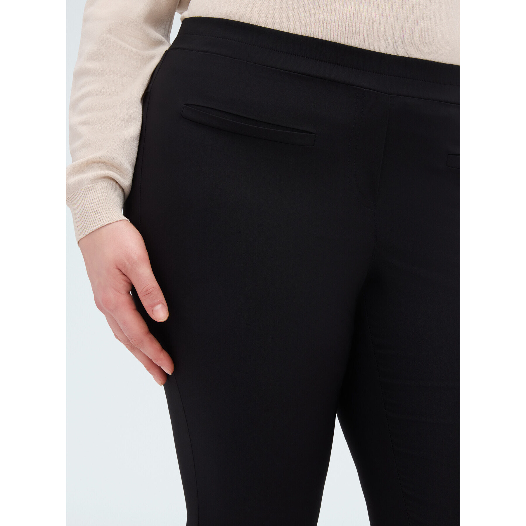 Fiorella Rubino - Pantaloni Jeggigns con vita elasticizzata - Nero