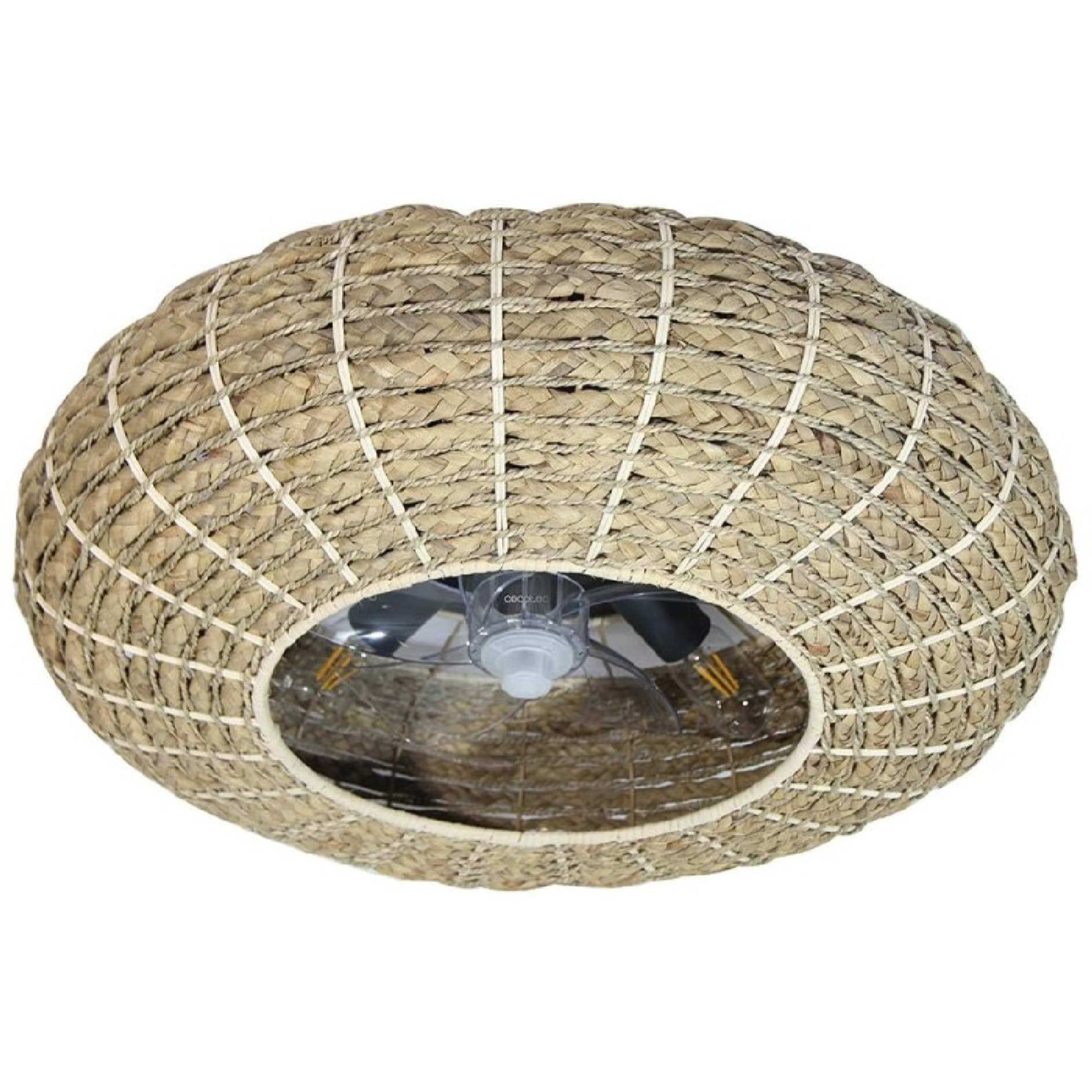 Ventilador de techo con luz EnergySilence LampAero 650 Natural Wicker Cecotec