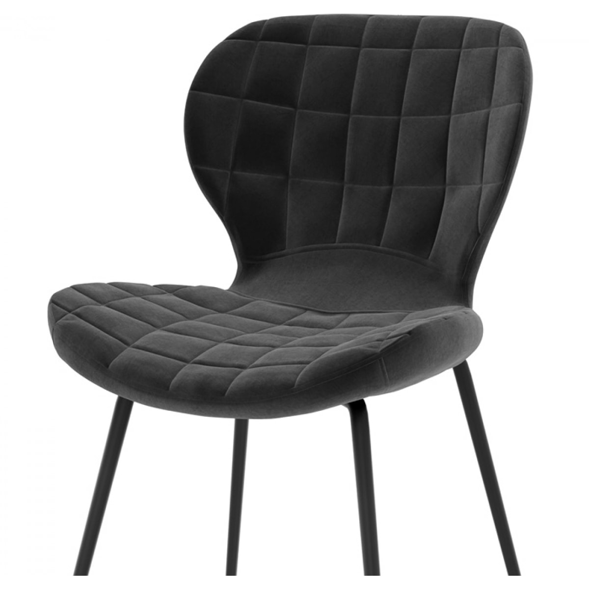 Lot de 2 chaises en velours noir - Mazzia
