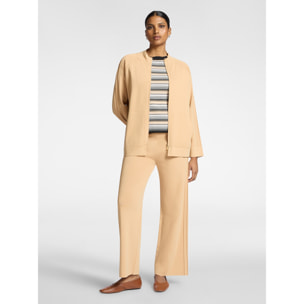 Elena Mirò - Pantalones palazzo mezcla viscosa - Beige