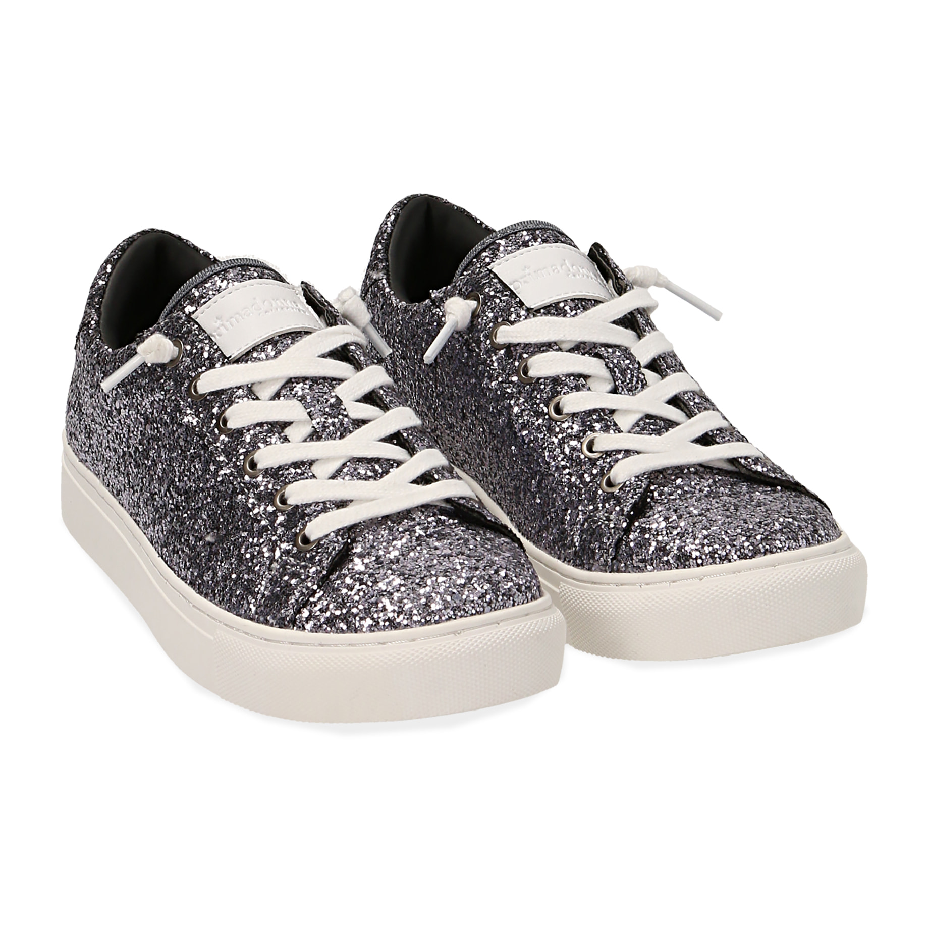 Zapatillas plateadas con glitter