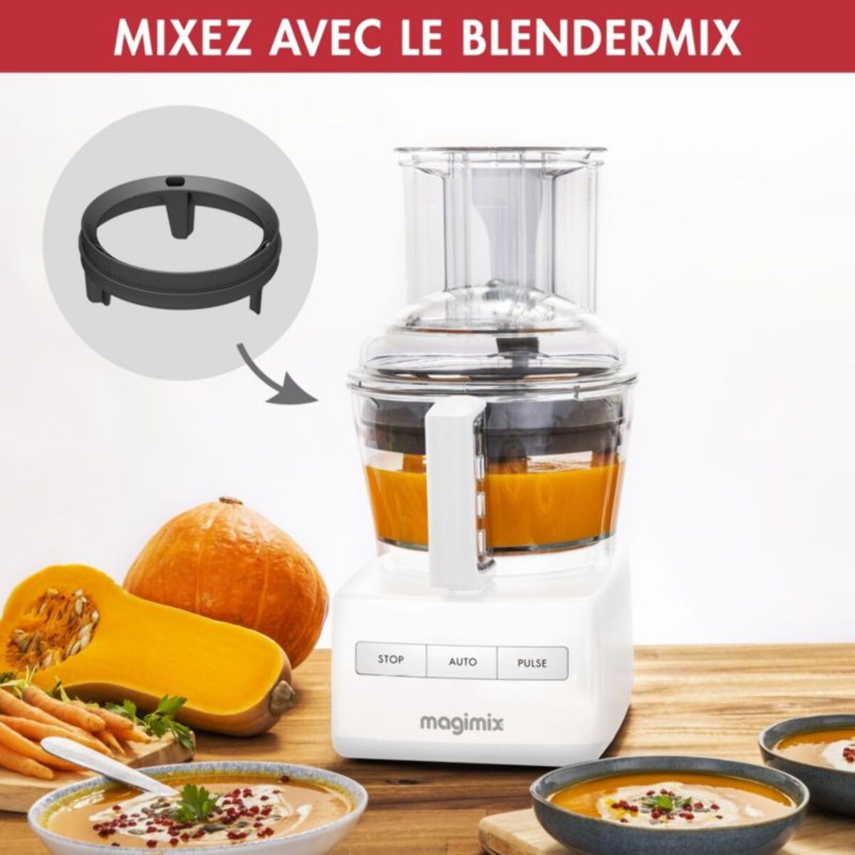 Robot multifonction MAGIMIX CS 5200 XL Blanc 18590F