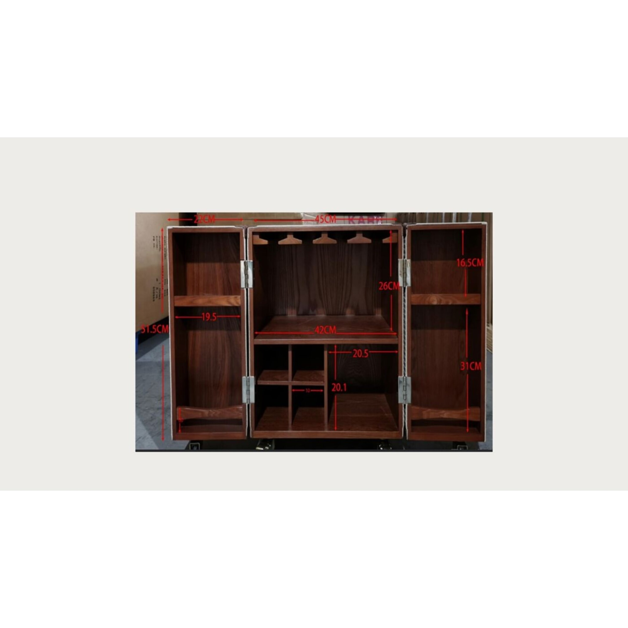 Bar-coffre Globetrotter croco 58cm Kare Design