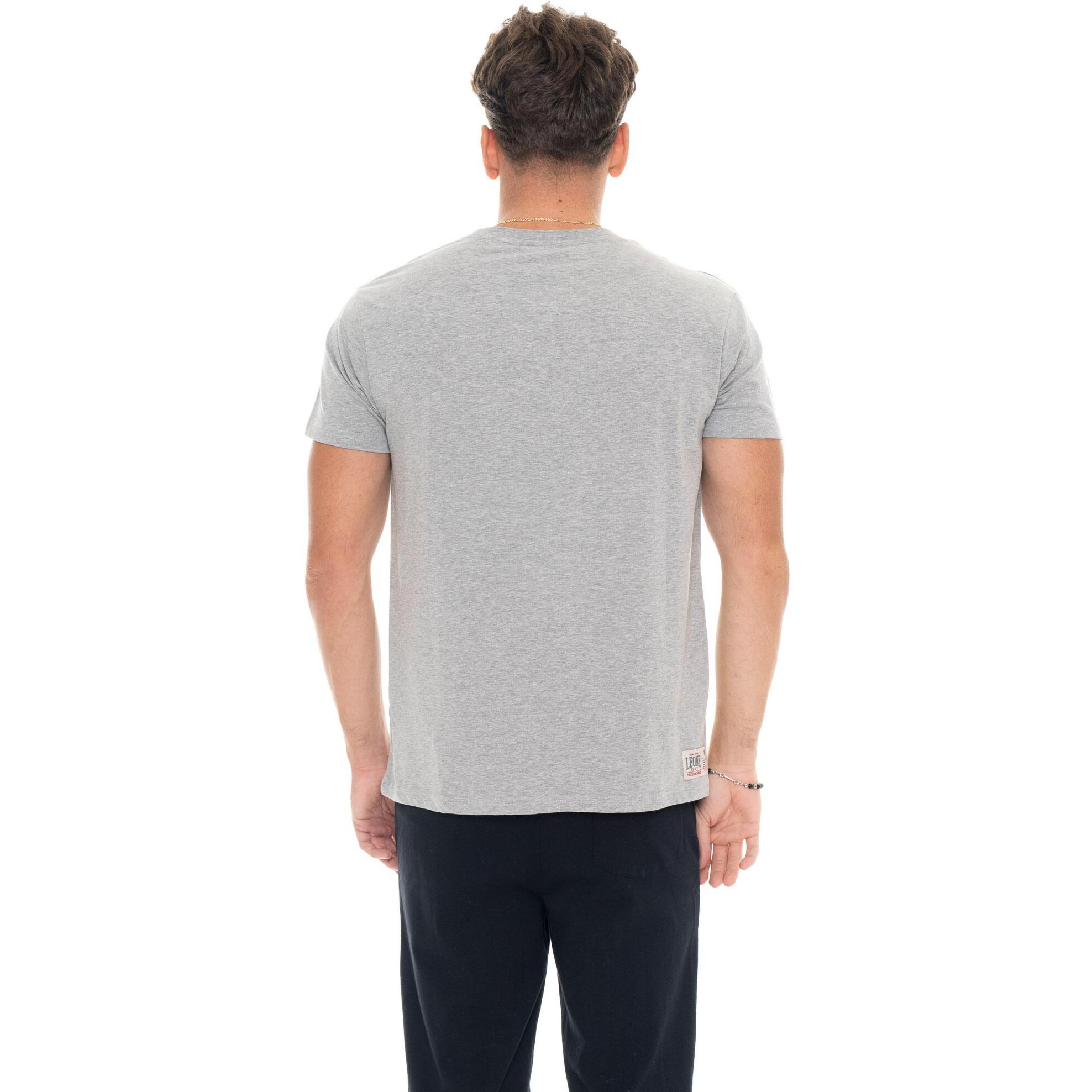 T-shirt da uomo in cotone elasticizzato a manica corta con logo piccolo "Basic"