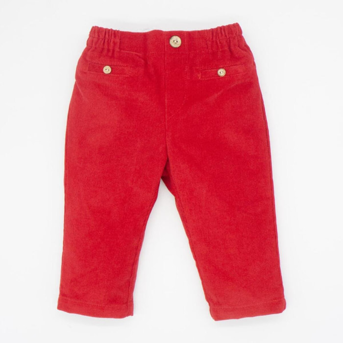 Pantalón de pana rojo